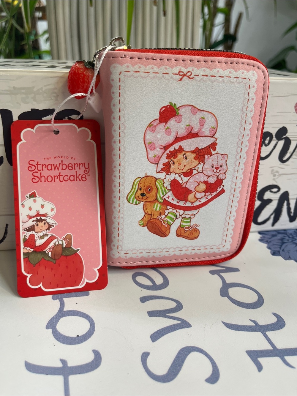 Strawberry Shortcake Pink Character Zip Wallet